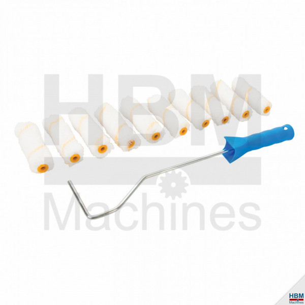 HBM Mini-Farbhalter mit 10 Stück 100 mm Farbroller-Set